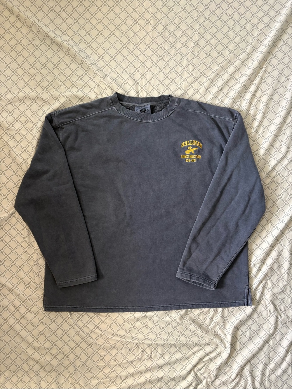 Authentic Pigment Crewneck Sweatshirt w/ Custom Embroidery XL